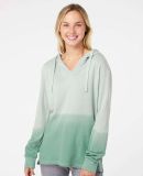 MV Sport W20185 Women's French Terry Ombré Hooded in Greenstone/ jungle green