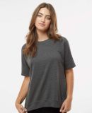MV Sport W23711 Women's French Terry Short Sleeve  in Charcoal