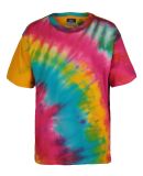 MV Sport 201Y Youth Crazy T-Shirt in Rainbow tie dye