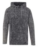 MV Sport 21456 Loco Mineral Wash Hooded Long Sleev in Graphite mineral wash