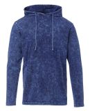 MV Sport 21456 Loco Mineral Wash Hooded Long Sleev in Navy mineral wash