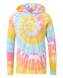 MV Sport 21456 Loco Mineral Wash Hooded Long Sleev in Cotton candy swirl