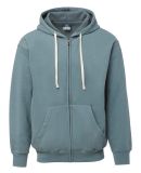 MV Sport 22132 Vintage Fleece Full-Zip Hooded Swea in Marine