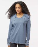 MV Sport W19439 Women's Heathered Jersey Hooded Tu in Stonewash