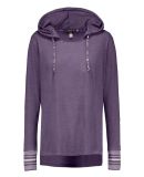 MV Sport W19439 Women's Heathered Jersey Hooded Tu in Heather purple dusk