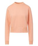 MV Sport W22106 Women's Romi Cloud Fleece Crop Cre in Creamsicle
