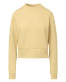MV Sport W22106 Women's Romi Cloud Fleece Crop Cre in Sun ray