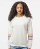 MV Sport W23152 Women's Striped Sleeves Crewneck S in Ivory