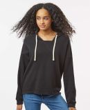MV Sport W23101 Women's Angel Fleece Crop Hooded S in Black
