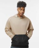 MV Sport 23112 Mixed Media Hooded Sweatshirt in Atmosphere/ black