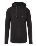 MV Sport 24401 Miles Slub Hooded Long Sleeve T-Shi in Black