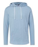 MV Sport 24401 Miles Slub Hooded Long Sleeve T-Shi in Light denim heather