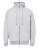 MV Sport 23110 Ezra French Terry Full-Zip Funnel H in Heather grey
