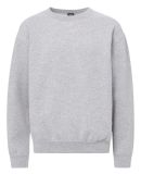 MV Sport 23154Y Youth Buddy Crewneck Sweatshirt in Heather grey