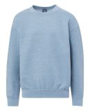 MV Sport 23154Y Youth Buddy Crewneck Sweatshirt in Light denim heather