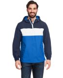 Nautica N17174 Windward Anorak Hooded Quarter-Zip  in Navy/ white/ royal