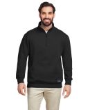 Nautica N17176 Anchor Fleece Quarter-Zip Sweatshir in Black