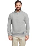 Nautica N17176 Anchor Fleece Quarter-Zip Sweatshir in Oxford heather