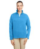 Nautica N17397 Women's Anchor Fleece Quarter-Zip S in Azure blue