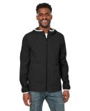 Nautica N17926 Stillwater Hooded Windbreaker in Black
