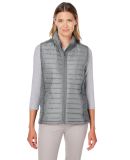 Nautica Nautica N17947 Women's Harbor Puffer Vest in Graphite/ graphite heather