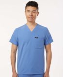 Jaanuu M10001 Holmes Everyday 1-Pocket Scrub V-Nec in Ceil blue