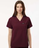 Jaanuu W10001 Women's Rhena Essential 1-Pocket Scr in Burgundy