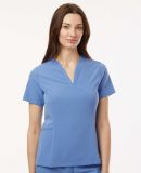 Jaanuu W10003 Women's Calix Fit & Flare Scrub V-Ne in Ceil blue