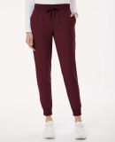 Jaanuu W20003P Women's Silex Knit-Waist Scrub Jogg in Burgundy