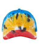 The Game Hats GB482 Tie-Dyed Twill Cap in Black rainbow