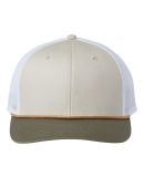 The Game Hats GB452R Everyday Rope Trucker Cap in Stone/ light olive/ white