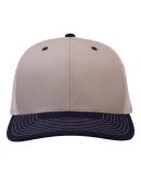 The Game Hats GB452E Everyday Trucker Cap in Khaki/ navy/ stone