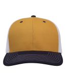 The Game Hats GB452E Everyday Trucker Cap in Mustard yellow/ navy/ white