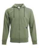 Recover Clothing Recover RC1090 Full-Zip Hooded Sweatshirt in Fern