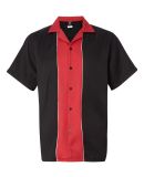 Hilton Bowling Retro Hilton HP2246 Quest Bowling Shirt in Black/ red