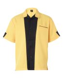 Hilton Bowling Retro Hilton HP2245 Monterey Bowling Shirt in Gold/ black