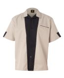 Hilton HP2245 Monterey Bowling Shirt in Khaki/ black
