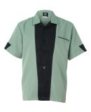 Hilton HP2245 Monterey Bowling Shirt in Moss/ black