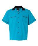 Hilton HP2244 GM Legend Bowling Shirt in Turquoise/ black
