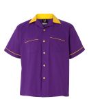 Hilton HP2244 GM Legend Bowling Shirt in Purple/ gold