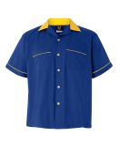 Hilton HP2244 GM Legend Bowling Shirt in Royal/ gold