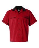 Hilton HP2244 GM Legend Bowling Shirt in Red/ black
