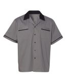 Hilton HP2244 GM Legend Bowling Shirt in Steel/ black