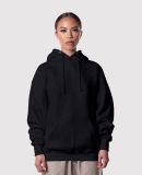Teestyled TS8000  | WOMEN'S RAW EDGE CROP HOODIES in Black