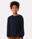 Bella+Canvas 3511Y Youth 6 oz Heavyweight Long Sle in Navy