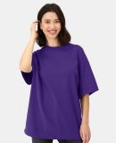 Hanes 5180R Beefy-T® Retro Street T-Shirt in Athletic purple