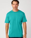 Cotton Heritage OU1620 Garment Dye S/S Pocket T-sh in Sea green