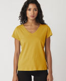 Cotton Heritage W1247 Women's V-Neck T-shirt in Old gold