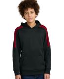 Sport Tek YST255 in Blk/dpred