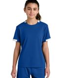 Sport Tek YST440 Sport-Tek Youth Club Short Sleeve in Try/white